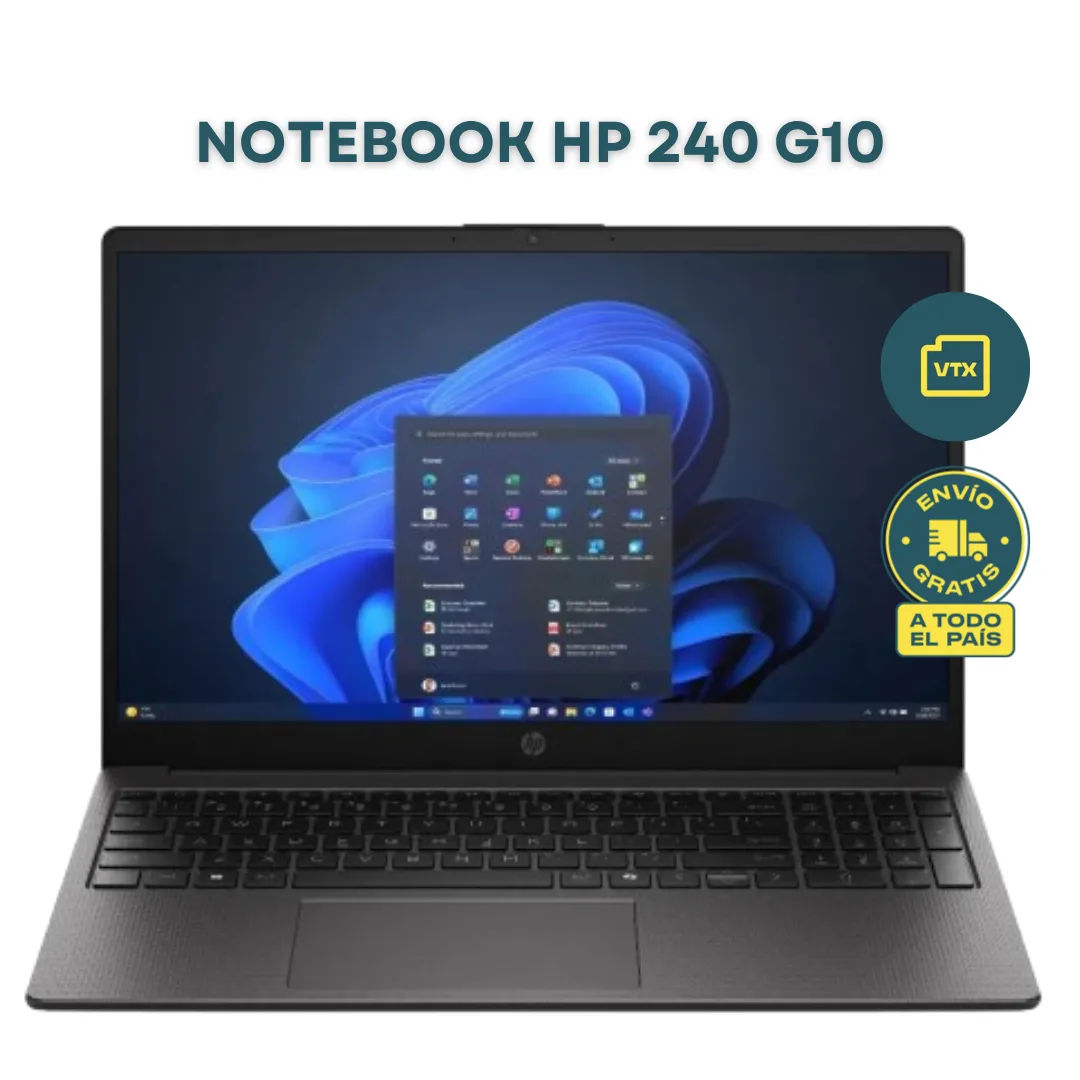 Notebook HP 240 G10 Intel Core 7 150U RAM 16gb SSD 512gb 14" Win 11 Pro