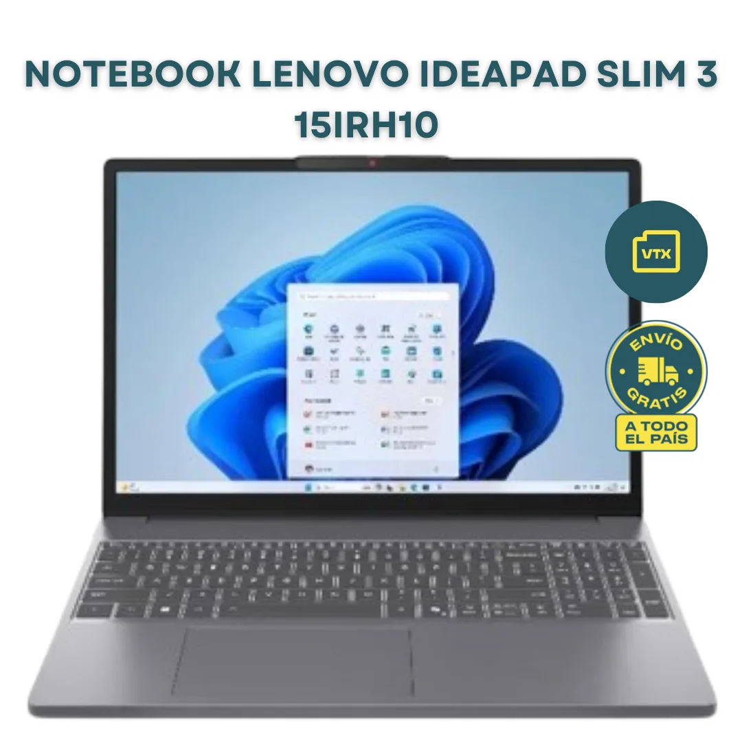 Notebook Lenovo IdeaPad Slim 3 15IRH10 Intel Core I5 13420H RAM 8GB SSD 512GB 15.3" Win 11