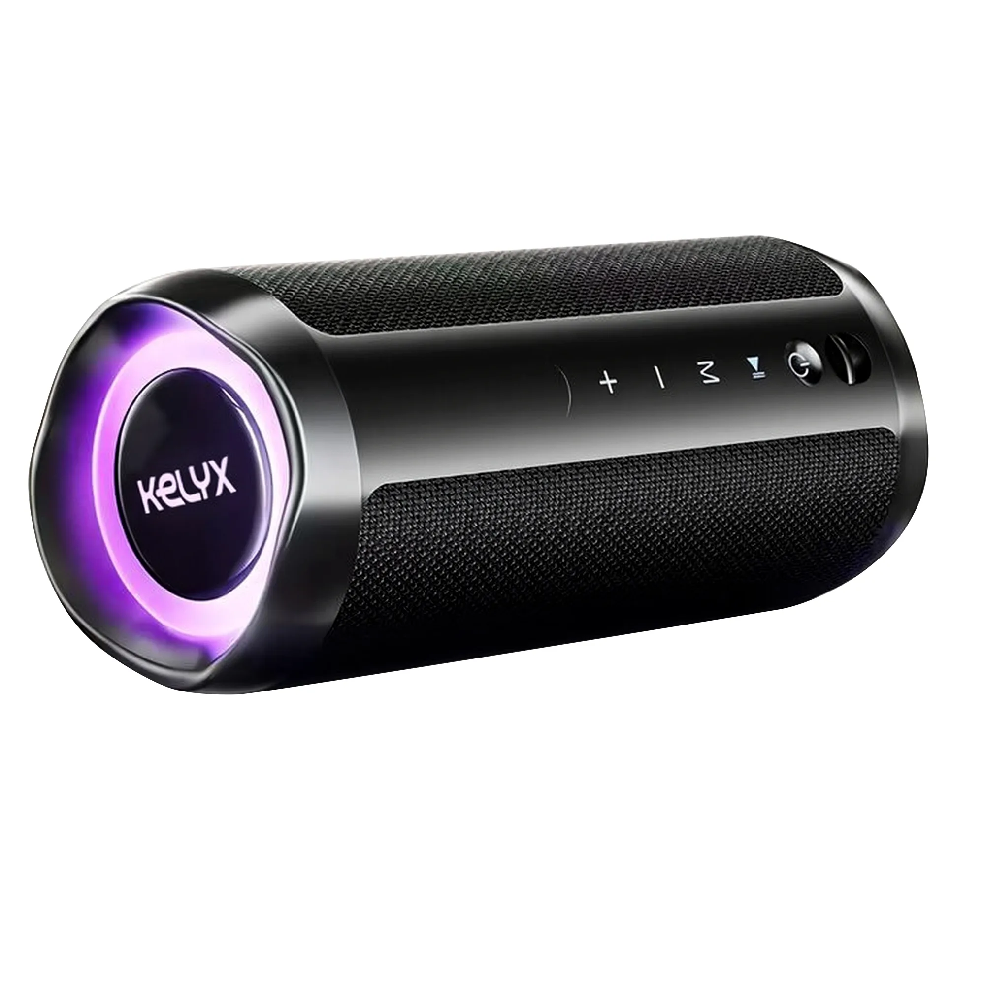 Parlante Kelyx Bluetooth 2 altavoces 12W cilindro RGB HIFI IPX7 MicroSD / USB (7961)