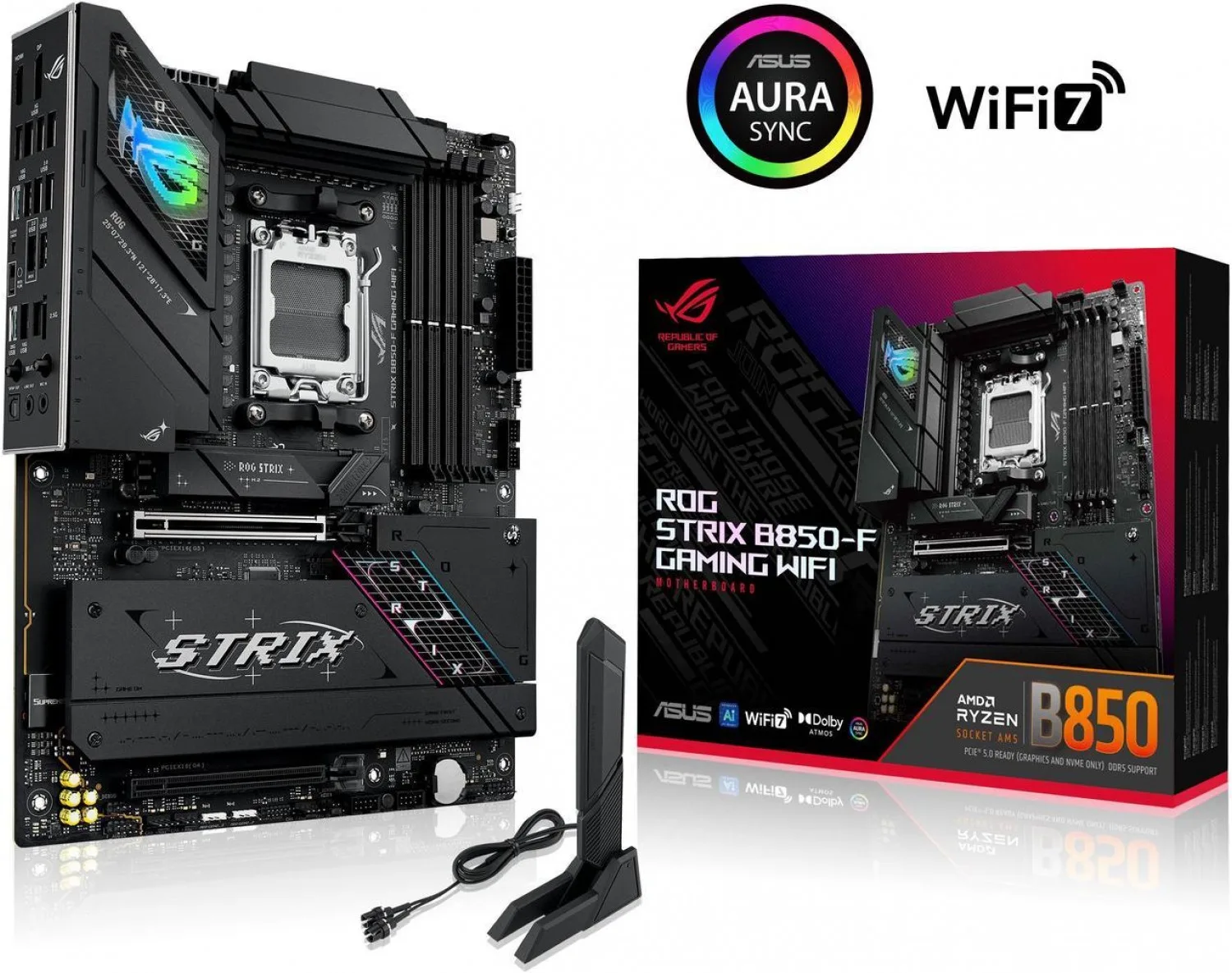 MOTHER ASUS (AM5) ROG STRIX B850-F GAMING WIFI — foto 2