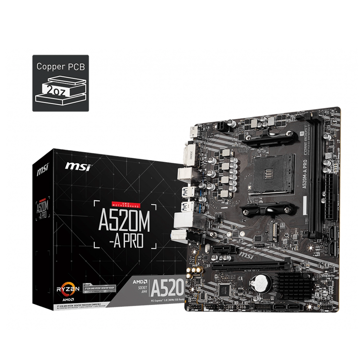 Motherboard MSI A520M-A PRO AM4 DDR4 — foto 5