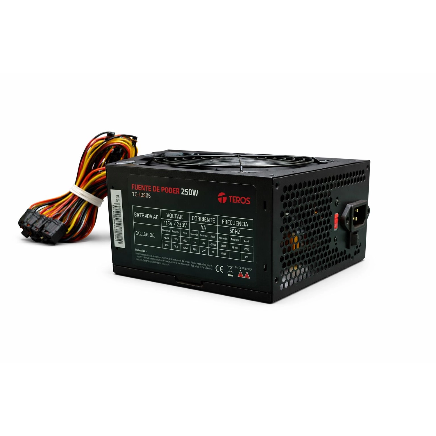 Fuente Teros TE-1330S 250W ATX 3.1 24 Pines Black — foto 4