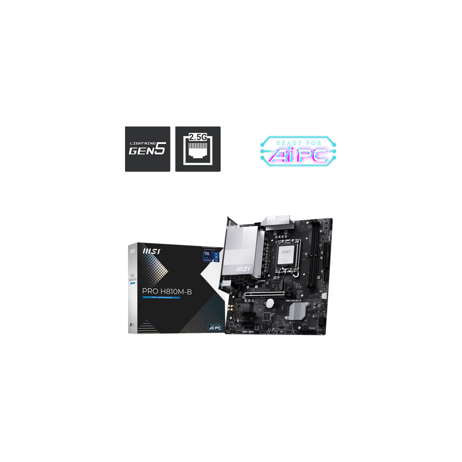 Motherboard MSI PRO H810M-B LGA 1851 DDR5 — foto 5