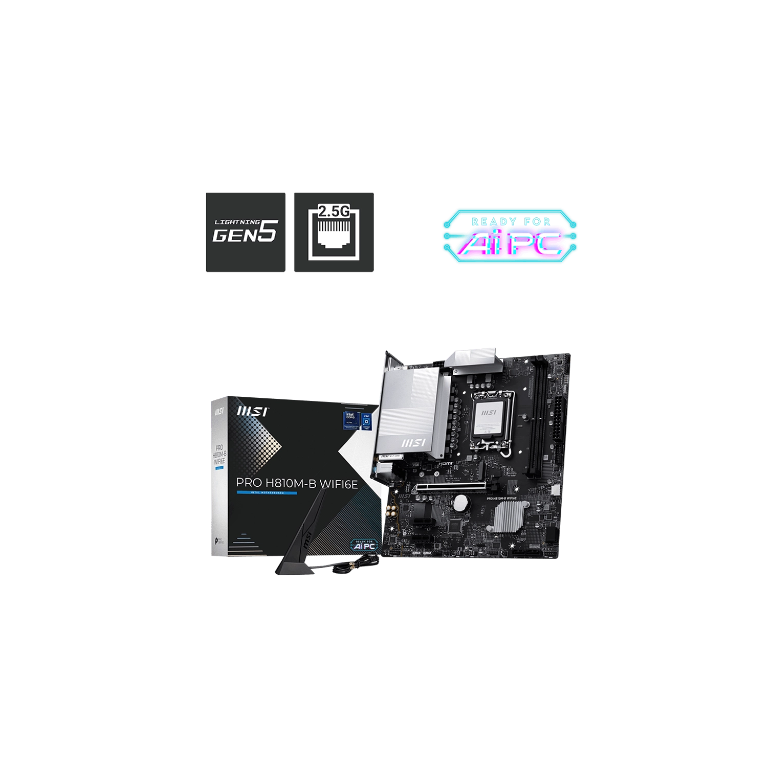 Motherboard MSI PRO H810M-B WIFI6E LGA 1851 DDR5 — foto 5
