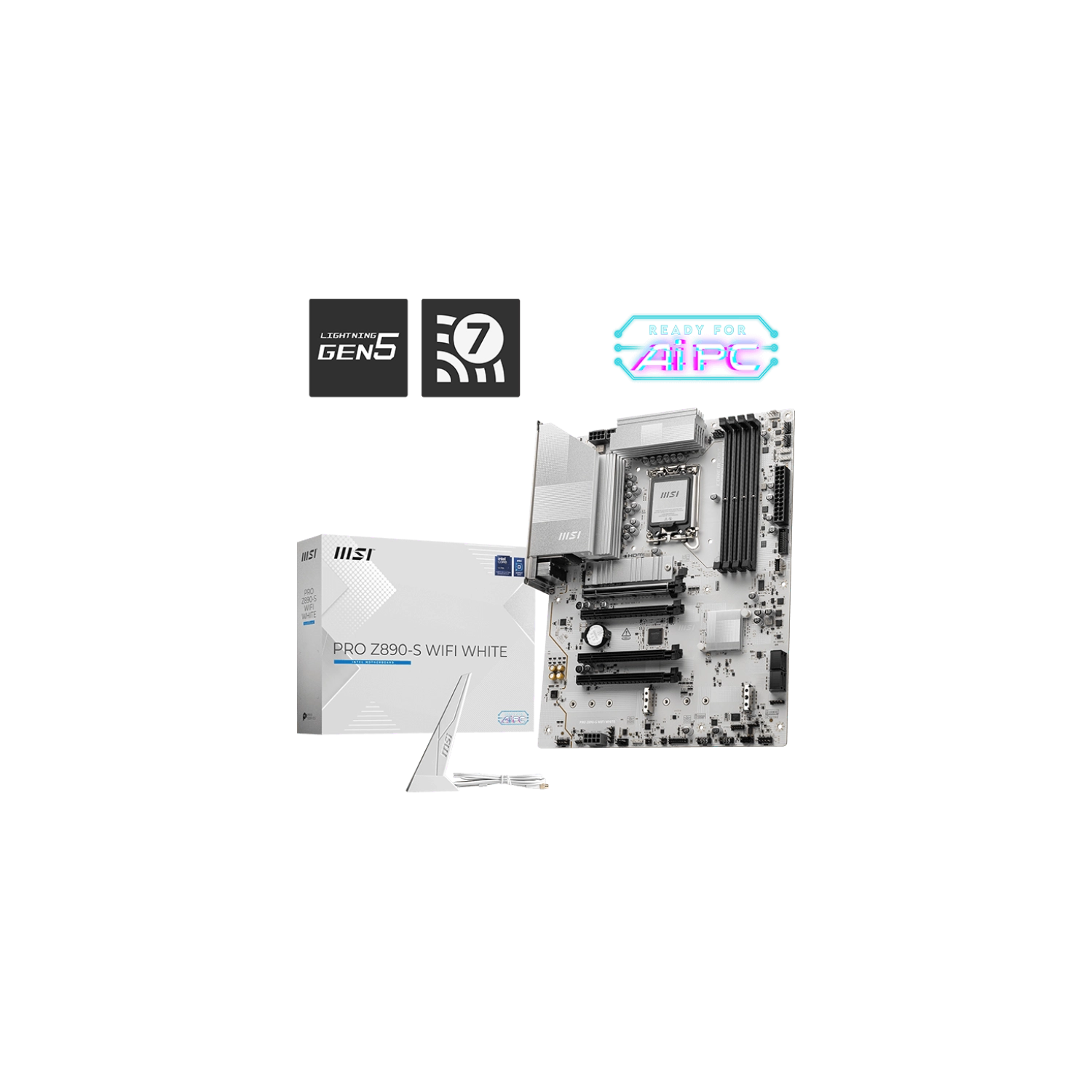 Motherboard MSI PRO Z890-S WIFI WHITE LGA1851 DDR5 — foto 5