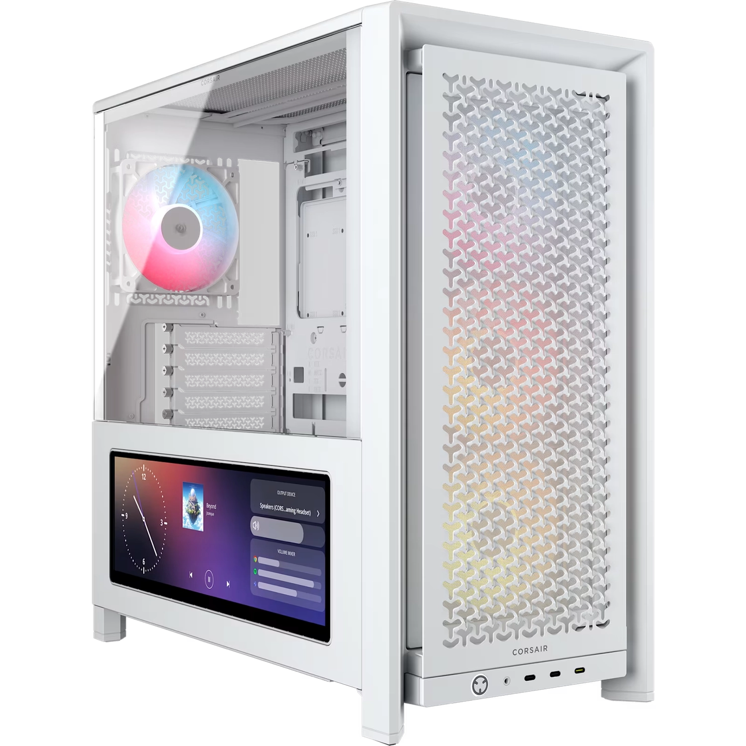 Gabinete Corsair Frame 4000d Lcd Rs Performance Mid-tower Blanco — foto 12