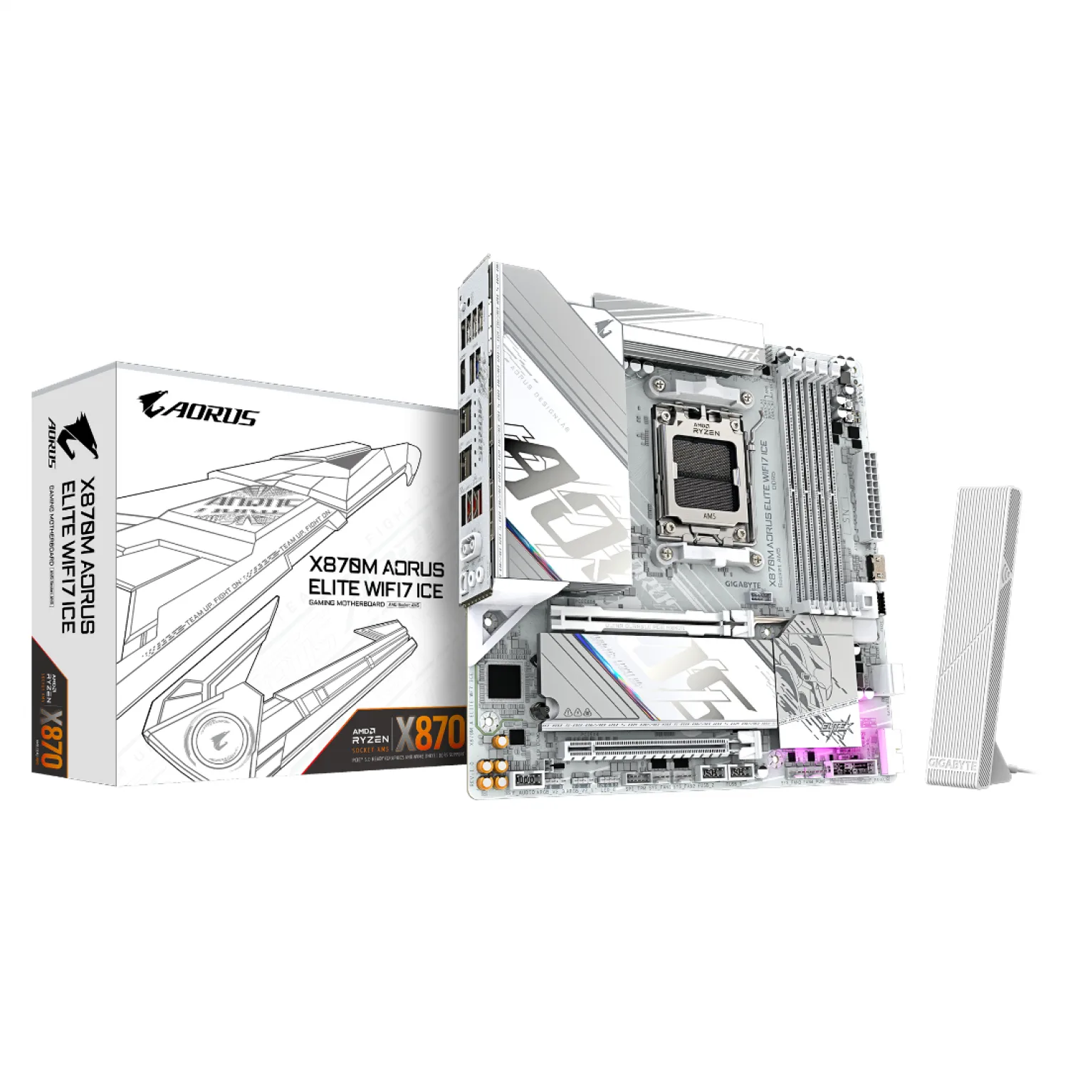 Motherboard GIGABYTE X870M AORUS ELITE WIFI7 ICE AM5 DDR5