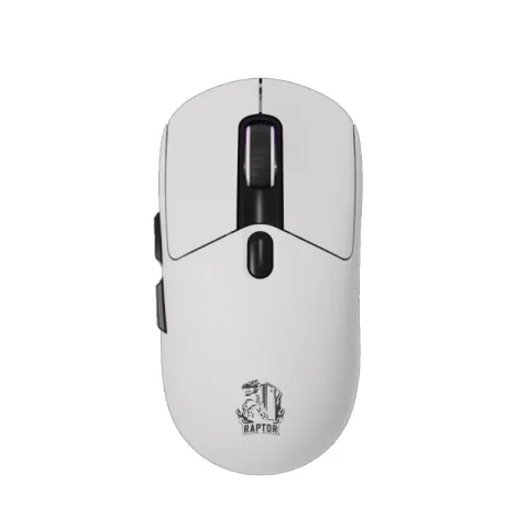 Mouse Gamer Raptor Storm Grip Wireless 7 botones 24000dpi RGB Pixart Sensor White (7558)