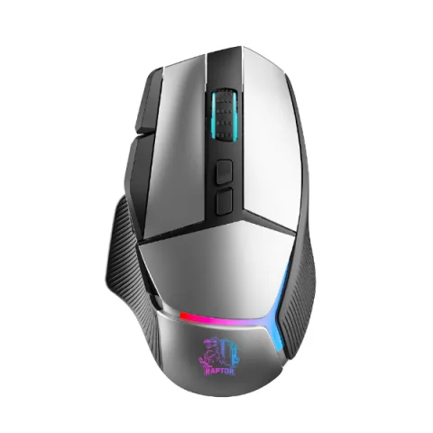 Mouse Gamer Raptor Storm Grip 9 botones 8000dpi retroiluminado Grey (2177)