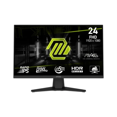 Monitor Gamer MSI 24" MAG 244F FHD Rapid IPS 200Hz 0.5ms Flat 1xHDMI + 1xDP (II) (7068)