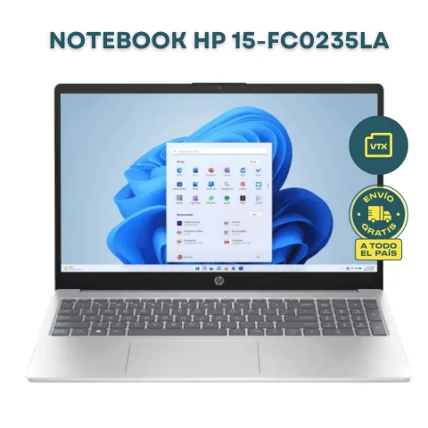 Notebook HP 15-FC0235LA AMD Ryzen 3 7320u RAM 8gb SSD 512gb 15,6" W11h